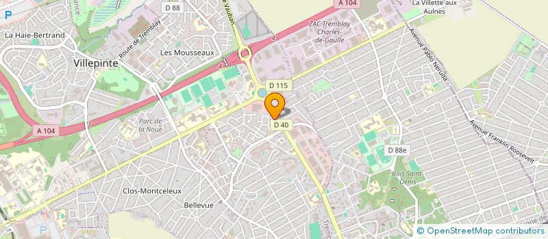 localisation de l'entreprise SARL EURO BATI à VILLEPINTE