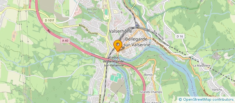 localisation de l'entreprise SARL EURO CHARPENTE 2000 à VALSERHONE