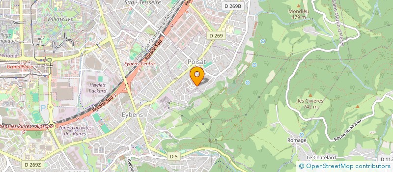 localisation de l'entreprise SARL EURO CHARPENTE  POISAT