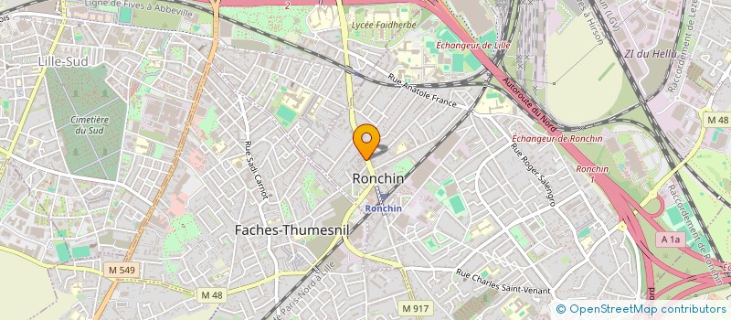 localisation de l'entreprise SARL EURO CHAUF à RONCHIN