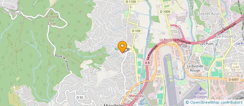 localisation de l'entreprise SARL EURO PUB 06  MANDELIEU LA NAPOULE