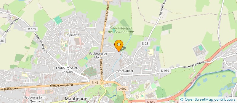 localisation de l'entreprise SARL EUROMOTEL à MAUBEUGE