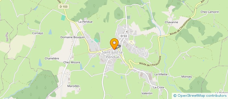 localisation de l'entreprise SARL EVIDENCE  SAINT-JUST-LA-PENDUE