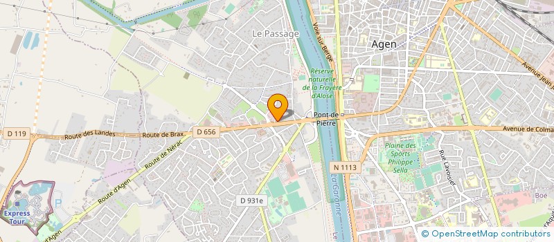 localisation de l'entreprise SARL EXFAL  LE PASSAGE