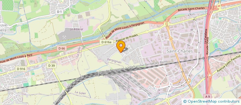 localisation de l'entreprise SARL EXPERIA CONTROLE TECHNIQUE DU BATIMENT  PERPIGNAN