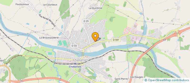 localisation de l'entreprise SARL EXPLOITATION ETS MOURGAUD à CHABANAIS