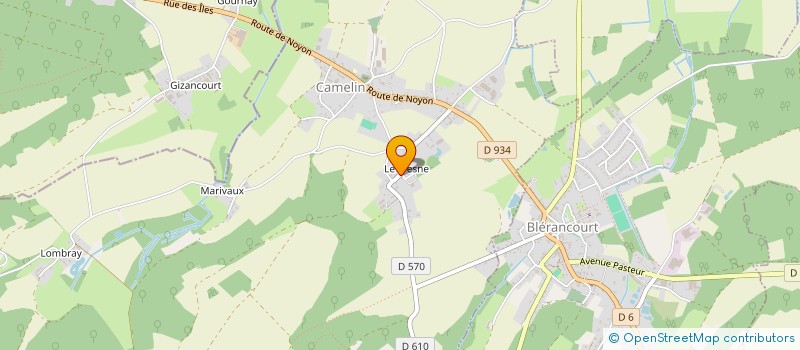 localisation de l'entreprise SARL EXPLOITATION FORESTIERE TRANSPORT JACQUELIN PERE ET FILS  CAMELIN