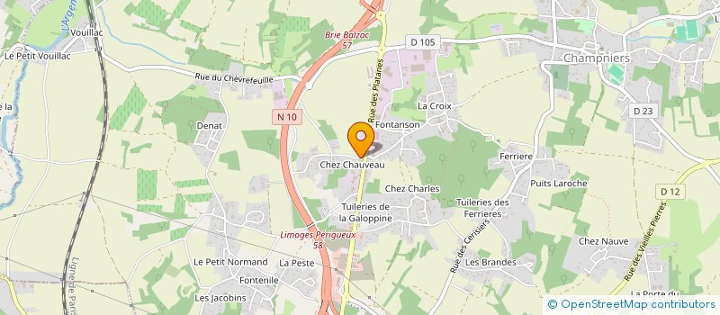 localisation de l'entreprise SARL F.F.B. à CHAMPNIERS