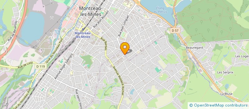 localisation de l'entreprise SARL F.J.R.  MONTCEAU-LES-MINES