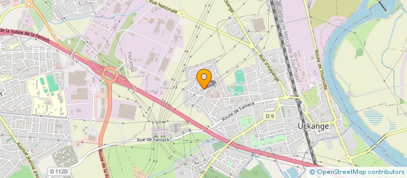 localisation de l'entreprise SARL F L PEINTURE INDUSTRIE ET BATIMENT  UCKANGE