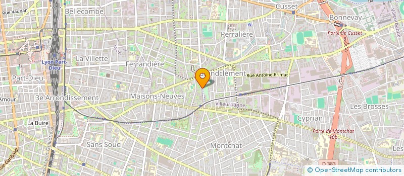 localisation de l'entreprise SARL F OUARET à VILLEURBANNE