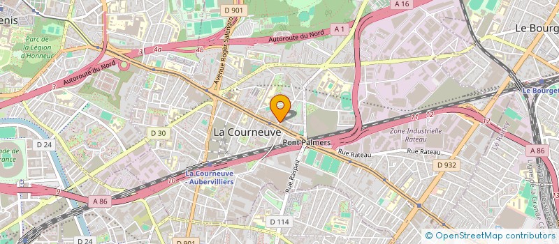 localisation de l'entreprise SARL F.P.M. à LA COURNEUVE