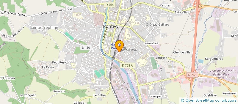 localisation de l'entreprise SARL F2P  PONTIVY