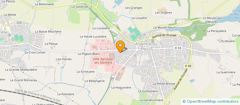 localisation de l'entreprise SARL FADIER  ARGENTRE-DU-PLESSIS