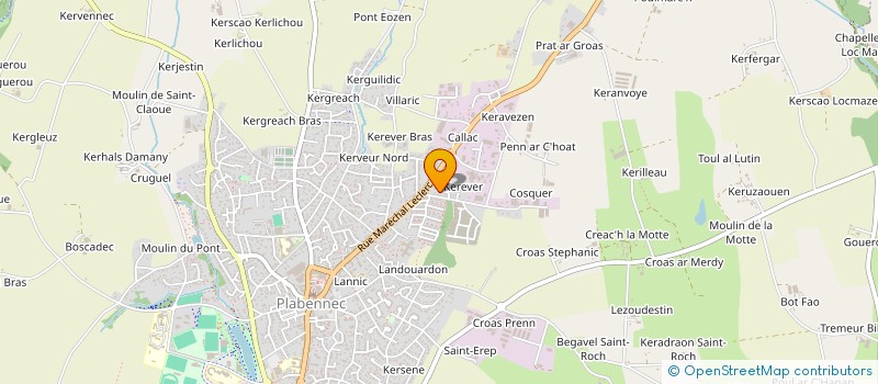 localisation de l'entreprise SARL FAMILLE HEMERY  PLABENNEC