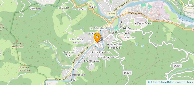 localisation de l'entreprise SARL FAURE à LE CHEYLARD