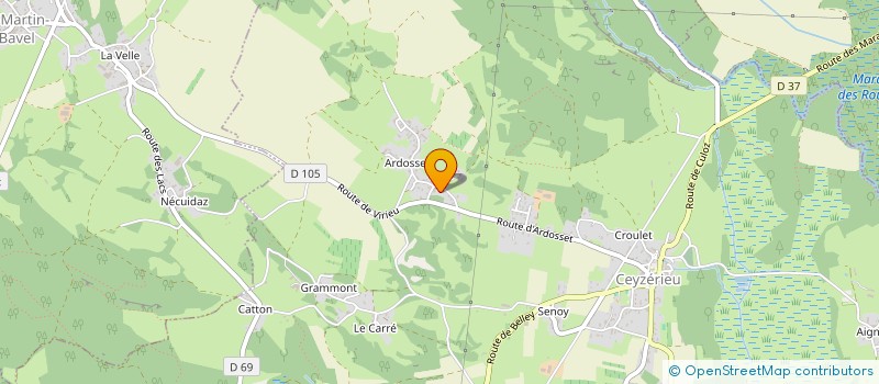 localisation de l'entreprise SARL FAURE ET MONTIGNY à CEYZERIEU