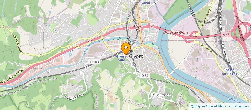 localisation de l'entreprise SARL FAVERCO  GIVORS