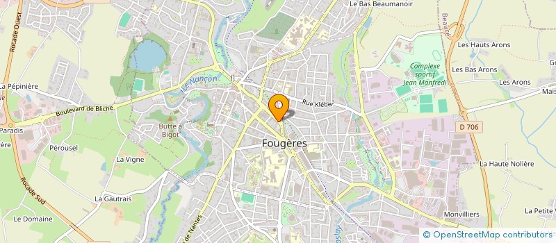 localisation de l'entreprise SARL FEELING COIFFURE  FOUGERES