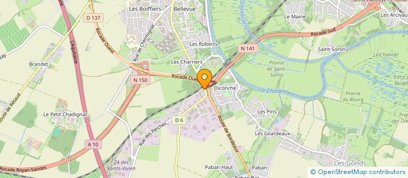 localisation de l'entreprise SARL FELLER  SAINTES