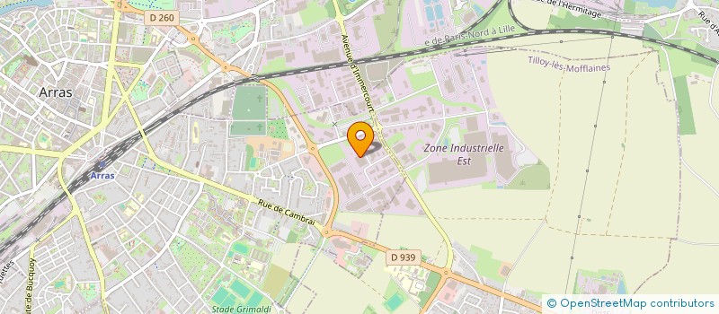 localisation de l'entreprise SARL FINBATT à ARRAS