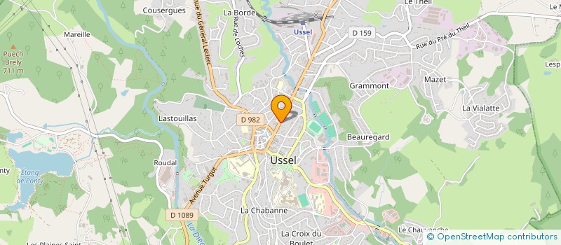 localisation de l'entreprise SARL FLAMME à USSEL