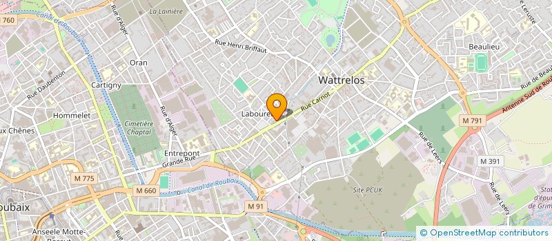 localisation de l'entreprise SARL FOLIES FRINGUES à WATTRELOS