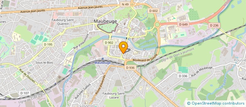 localisation de l'entreprise SARL FONTAINE CRETAT  MAUBEUGE