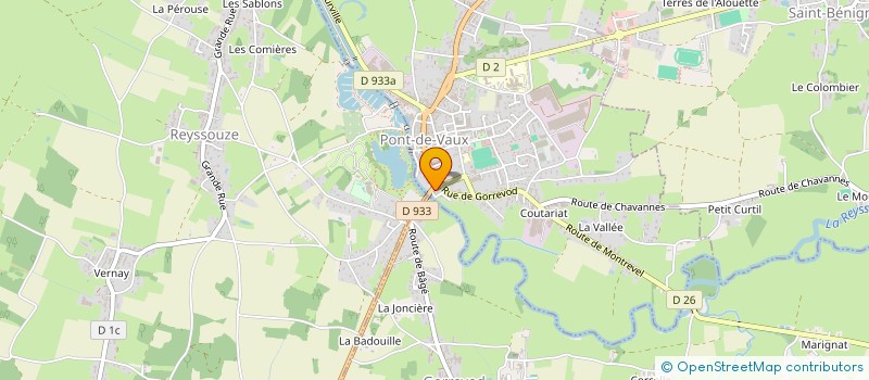 localisation de l'entreprise SARL FORMATION BRESSE SAONE à PONT-DE-VAUX