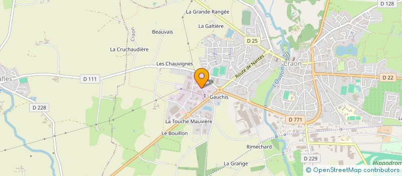 localisation de l'entreprise SARL FOUILLET COUVERTURE à CRAON