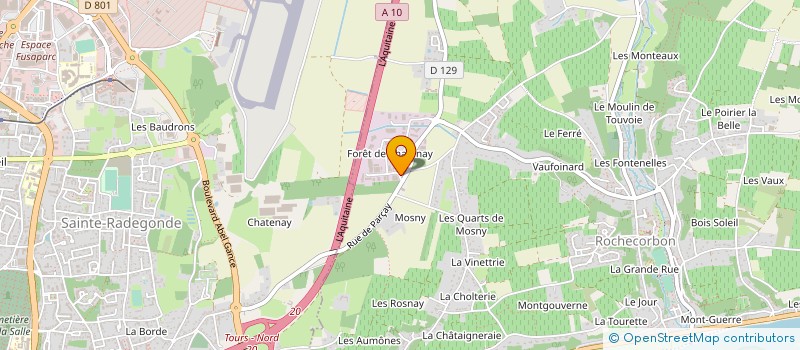 localisation de l'entreprise SARL FOULONGERARD à ROCHECORBON