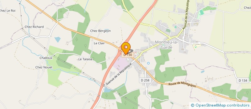 localisation de l'entreprise SARL FOURNIL DES 2 MONTS  MONTLIEU-LA-GARDE