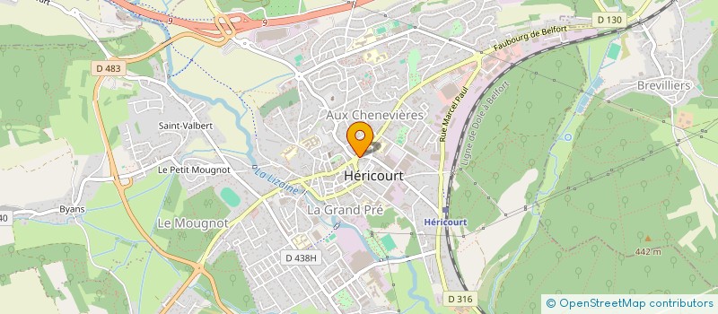 localisation de l'entreprise SARL FRANCHE COMTE DEMEURES  HERICOURT