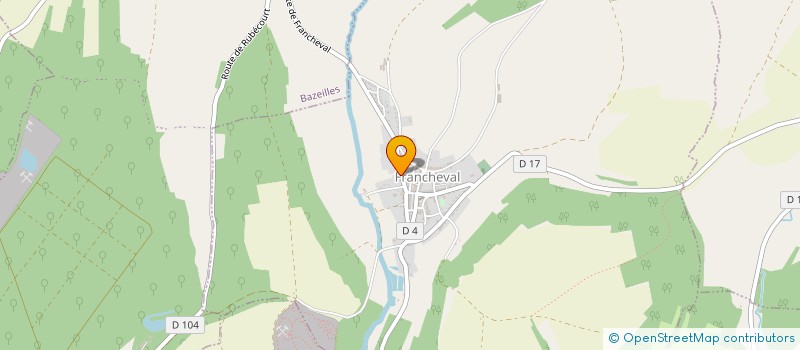 localisation de l'entreprise SARL FRANCHEVAL FERMETURE  FRANCHEVAL