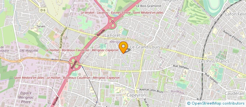 localisation de l'entreprise SARL FRANCOISE REYNAL à MERIGNAC