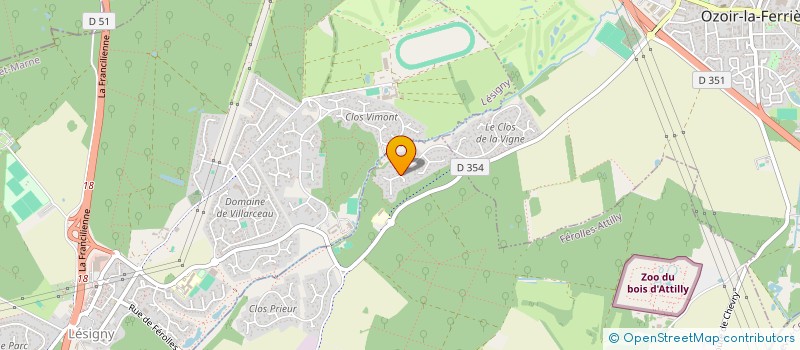 localisation de l'entreprise SARL FRAPPE  FEROLLES-ATTILLY