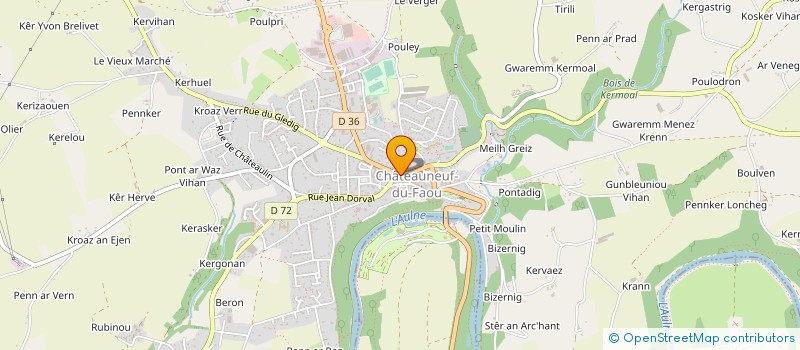 localisation de l'entreprise SARL FREDERIC JEZEQUEL à CHATEAUNEUF-DU-FAOU