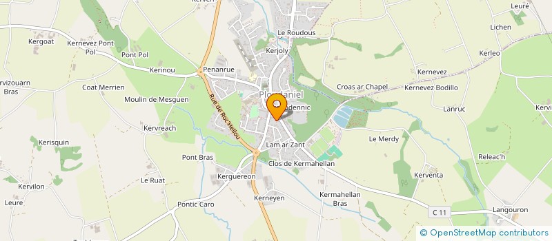 localisation de l'entreprise SARL FUNEBREIZH  PLOUDANIEL