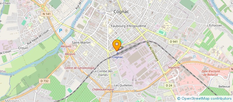localisation de l'entreprise SARL FUSTIN à COGNAC