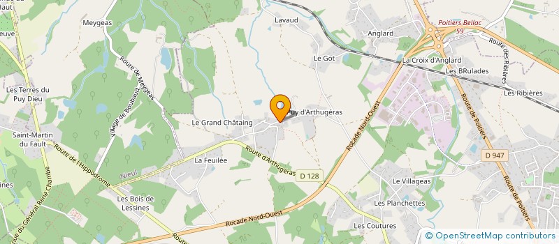 localisation de l'entreprise SARL G.B. à COUZEIX