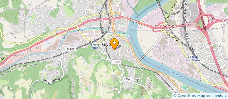 localisation de l'entreprise SARL G D  GIVORS