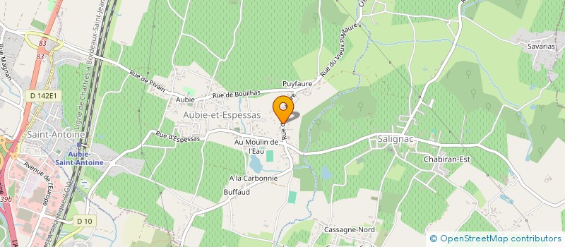 localisation de l'entreprise SARL G.F.  SAUGON