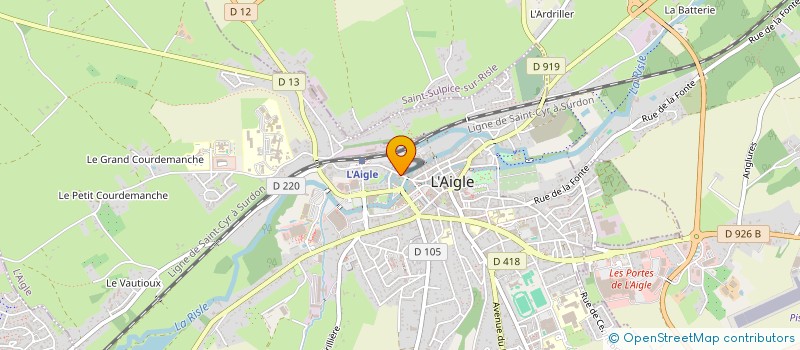localisation de l'entreprise SARL G.M. DIFFUSION à L'AIGLE