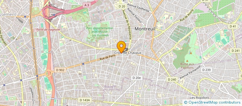 localisation de l'entreprise SARL G.M.T.F à MONTREUIL