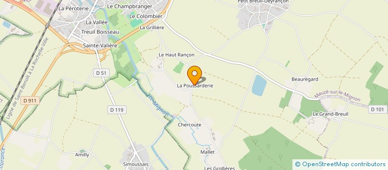 localisation de l'entreprise SARL GAETAN PROUST à MAUZE-SUR-LE-MIGNON