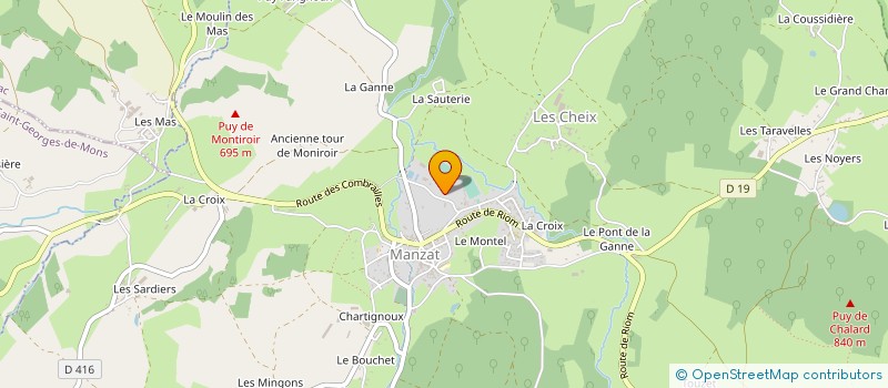 localisation de l'entreprise SARL GAILLARD à MANZAT