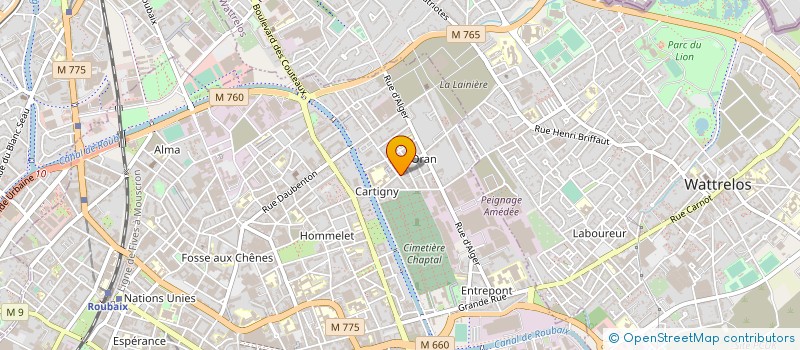 localisation de l'entreprise SARL GALATA à ROUBAIX