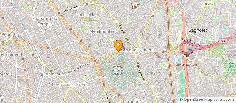 localisation de l'entreprise SARL GAMBETTA 26  PARIS