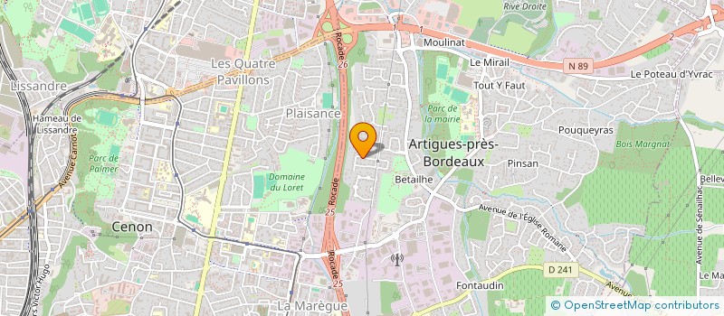 localisation de l'entreprise SARL GAMBETTA IMMO 33 à ARTIGUES-PRES-BORDEAUX