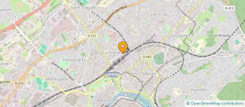 localisation de l'entreprise SARL GARAGE AUTO MECA à BESANCON